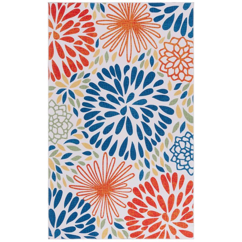 SAFAVIEH Malibu Georgene Modern & Contemporary Rug - 6' x 6' - Ivory/Multi