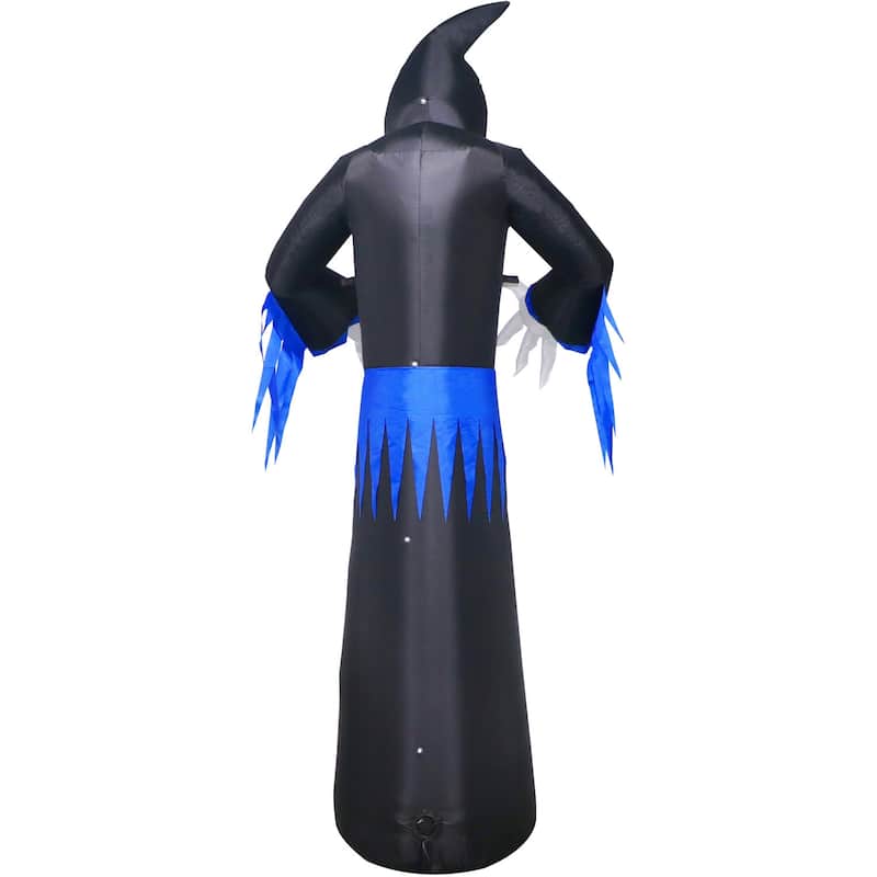 Haunted Hill Farm 8-Ft. Tall Pre-lit Musical Inflatable Grim Reaper
