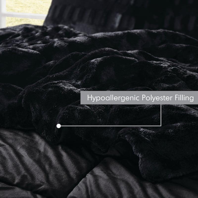 Madison Park Margot Back Print Long Fur Comforter Set