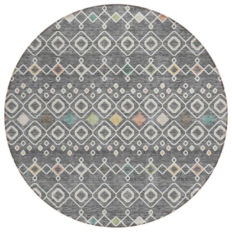 HomeRoots Geometric Modern Rectangle Outdoor Rug