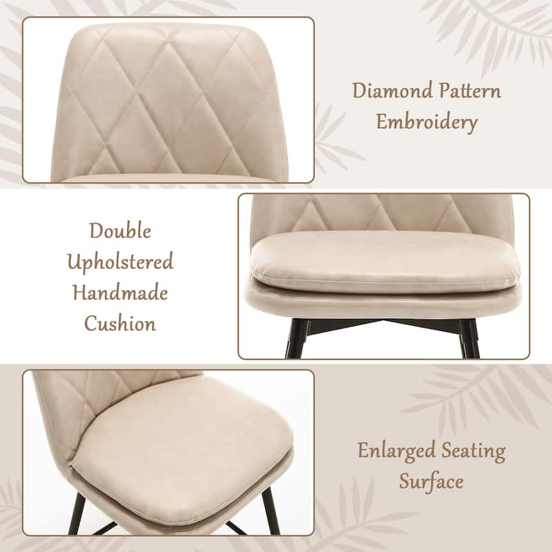 26"/29" Faux Leather Swivel Counter and Bar Height Stools (Set of 4)