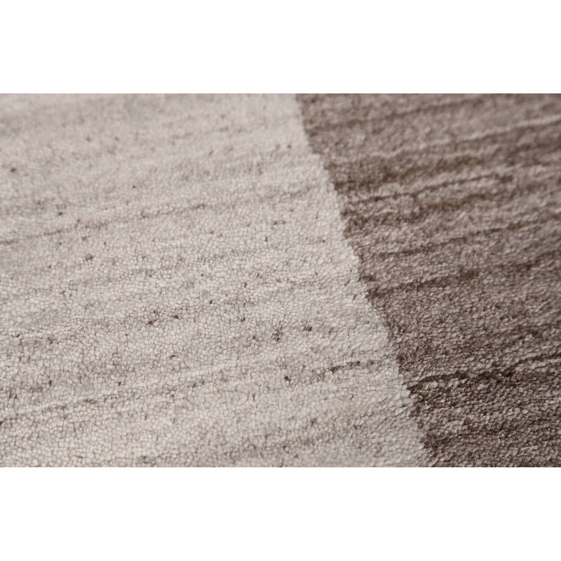 Tribal Beige Gabbeh Indian Area Rug Handmade Oriental Wool Carpet - 5'5" x 7'7"