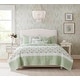 preview thumbnail 43 of 87, Madison Park Vanessa 6 Piece Cotton Percale Quilt Set with Throw Pillows Sage-Green - Queen