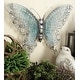 preview thumbnail 2 of 32, Iron Metal Eclectic Butterfly Wall Decor in Blue, Purple, or Green (16" H X 21" W) - 16 x 21