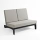 preview thumbnail 89 of 136, Outdoor Teak Wood Waterproof Armless Chair Loveseat with Cushions