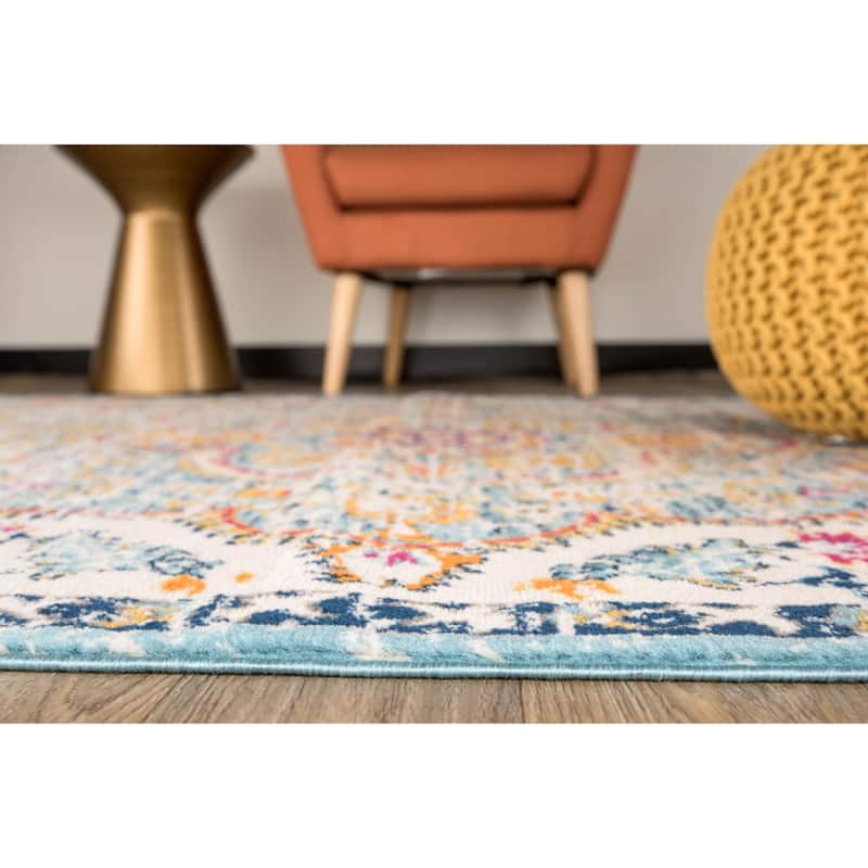 The Curated Nomad Sunset Distressed Vintage Bohemian Rug