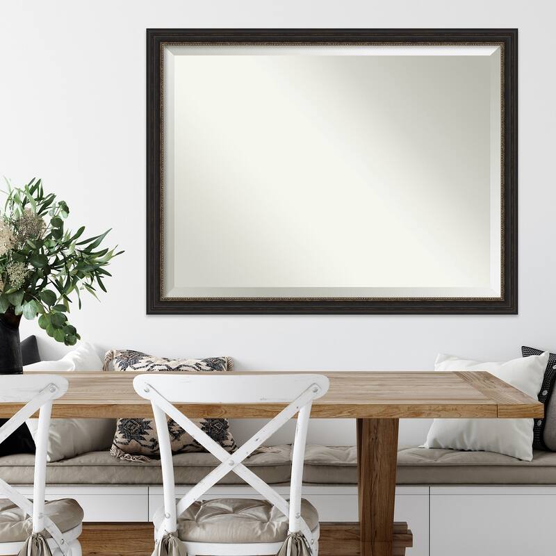 Beveled Wall Mirror - Accent Bronze Narrow Frame - Accent Bronze Narrow