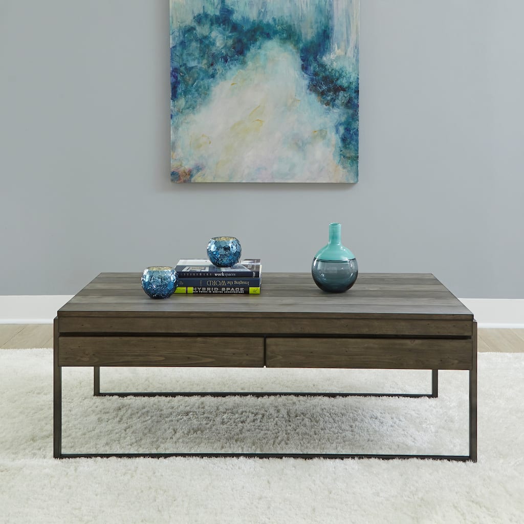 Gateway Weathered Grey Rectangular Cocktail Table