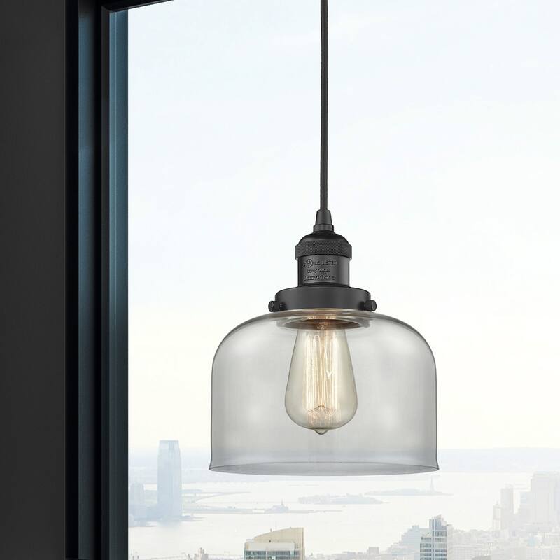 Innovations Lighting Large Bell 8" Wide Mini Pendant - Cord Suspension