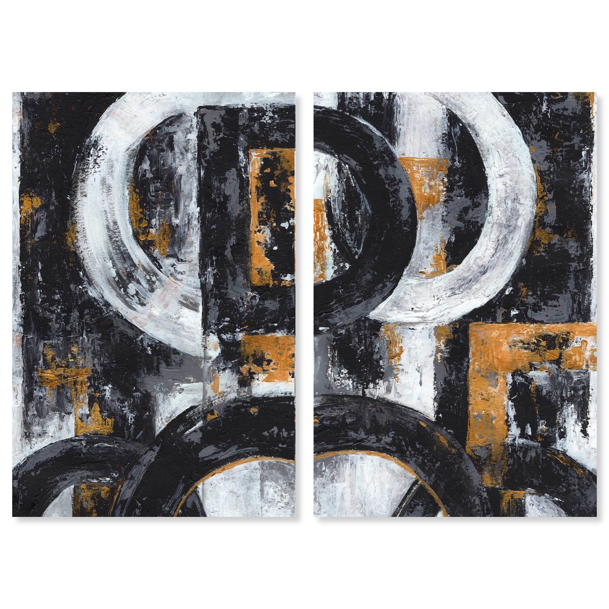 Texture Symphony Set Canvas Set of 2 by Art Remedy, Gallery Wrapped