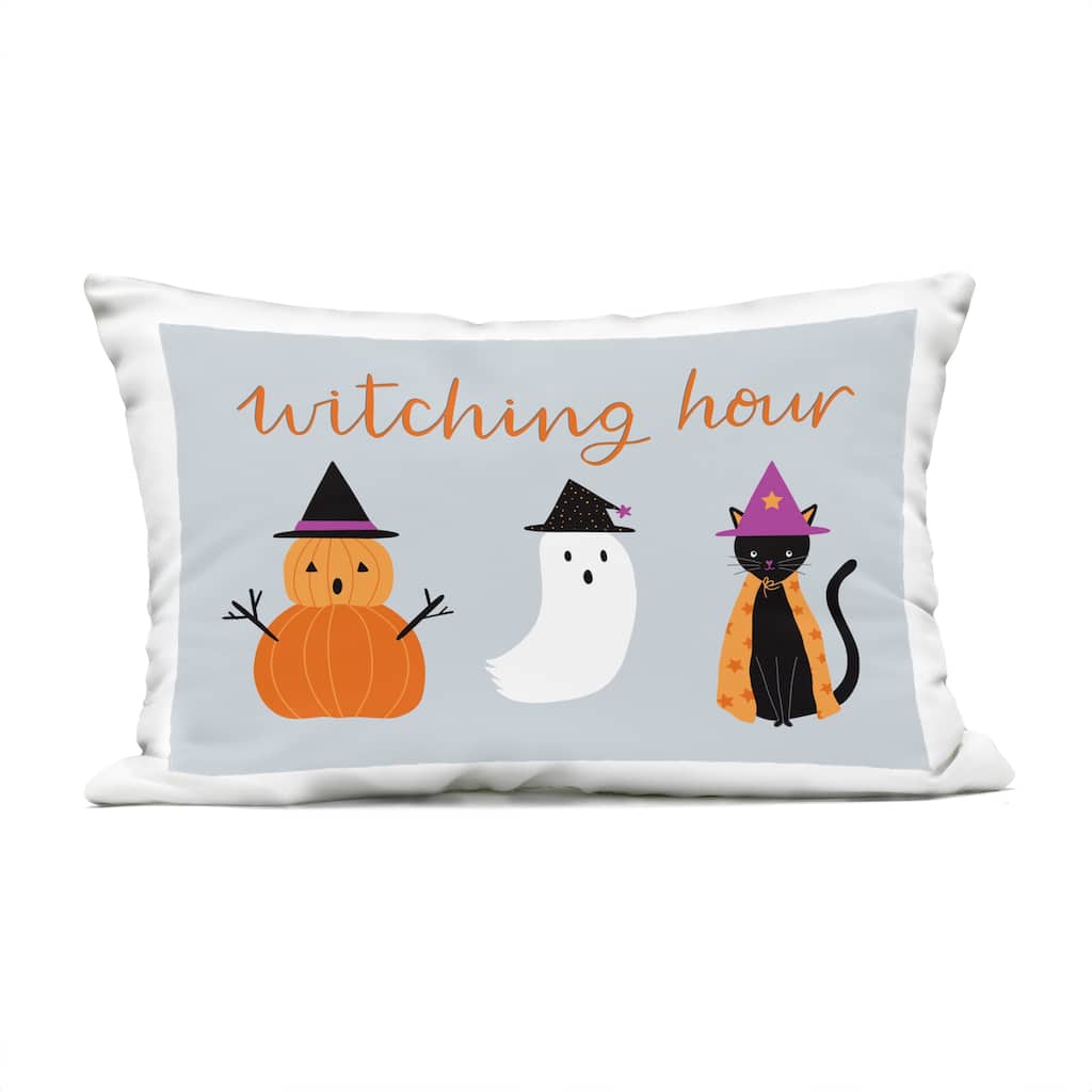 Stupell Cute Halloween Witching Hour Printed Outdoor Throw Pillow Design by Sazerelli Designs