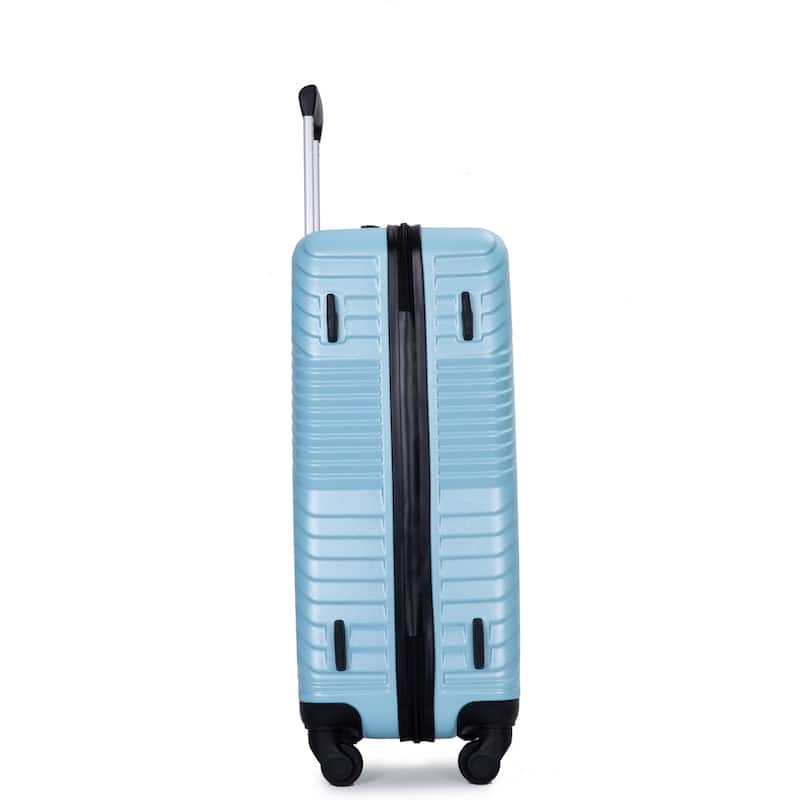 Merax 3 Piece ABS+PC Hardside Luggage Sets with Two Hooks and Spinner Wheels, for Family Travel