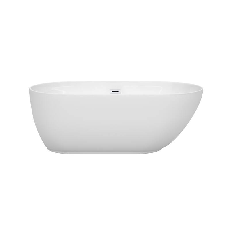 Wyndham Collection Melissa 60" Free Standing Acrylic Soaking Tub with