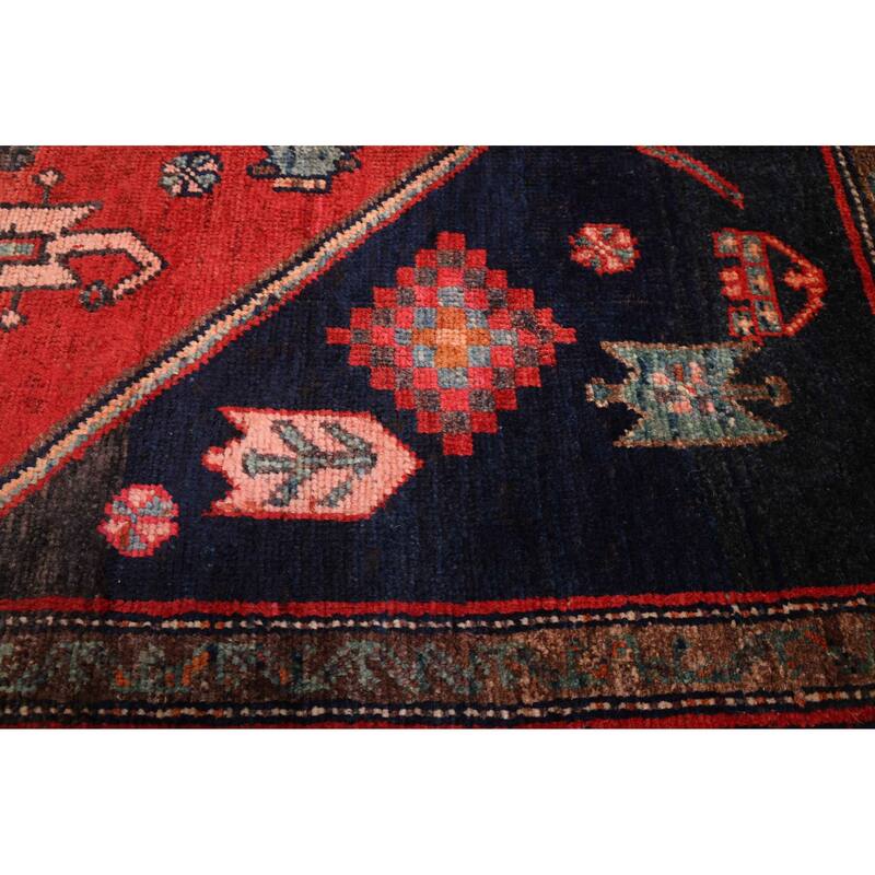 ECARPETGALLERY Hand-knotted Anadol Dark Navy, Red Wool Rug - 4'8 x 8'10