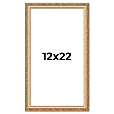 12x22 Frame Red Solid Wood Picture Frame Width 1.75 Inches | Interior Frame Depth 1 13/16 Inches
