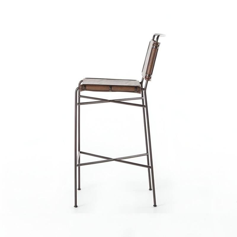 Besiana Vintage style Set of 4 Counter Stool - Set of 4 - Tan - Counter Height
