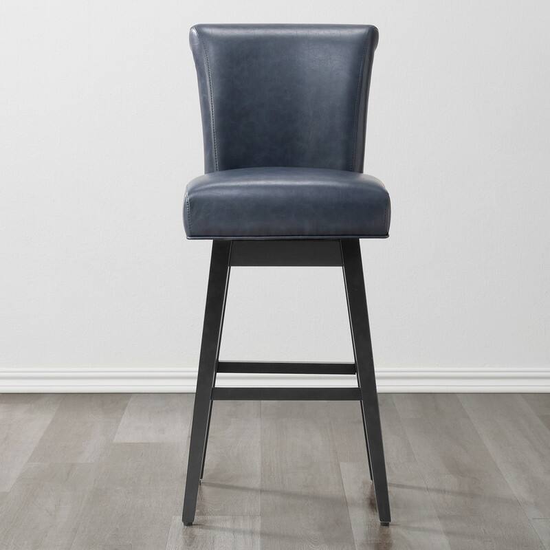 Spruce & Spring Noah Upholstered 26-inch Counter Height Swivel Barstool Set