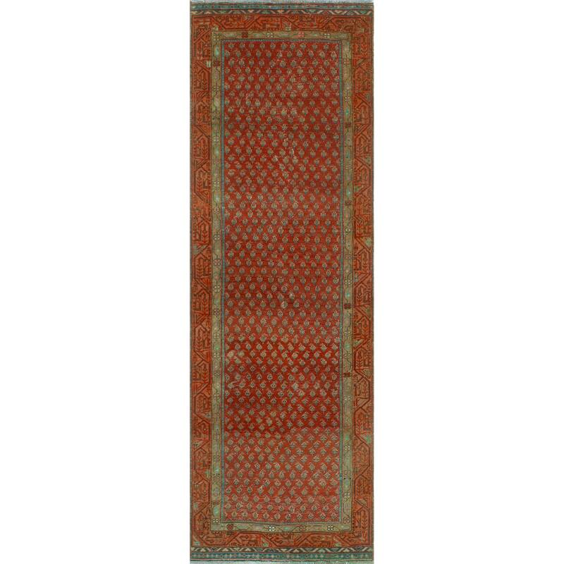 Noori Rug Vintage Distressed Danrelle Red/Orange Runner - 2'11" x 9'0"