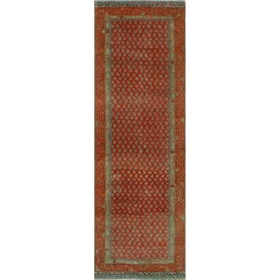 Noori Rug Vintage Distressed Danrelle Red/Orange Runner - 2'11" x 9'0"