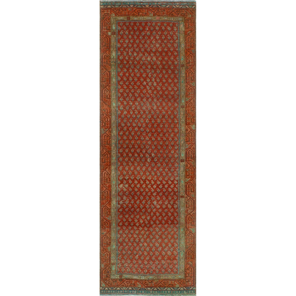 Noori Rug Vintage Distressed Danrelle Red/Orange Runner - 2'11" x 9'0"