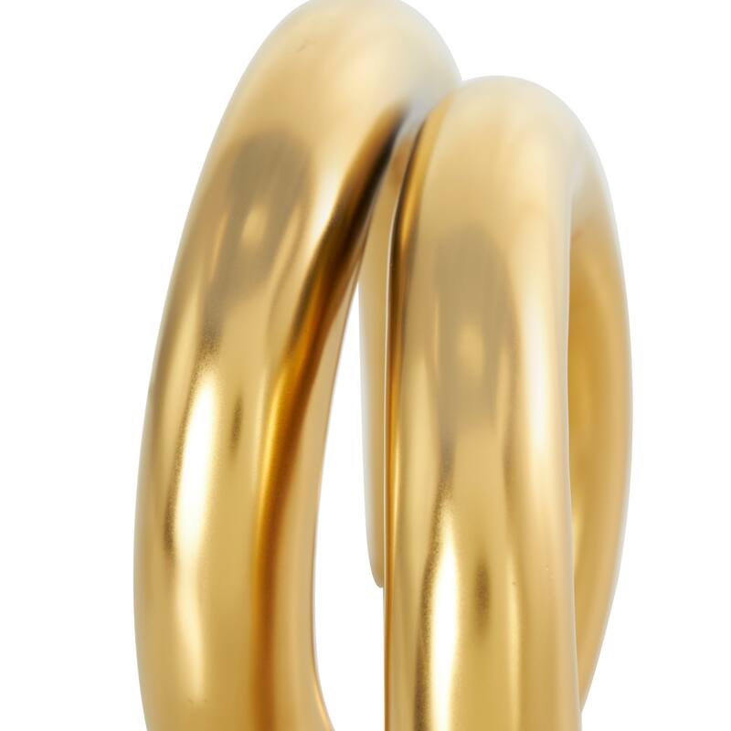 Silver, Gold or Multi Ceramic Rounded Loop Abstract Sculpture