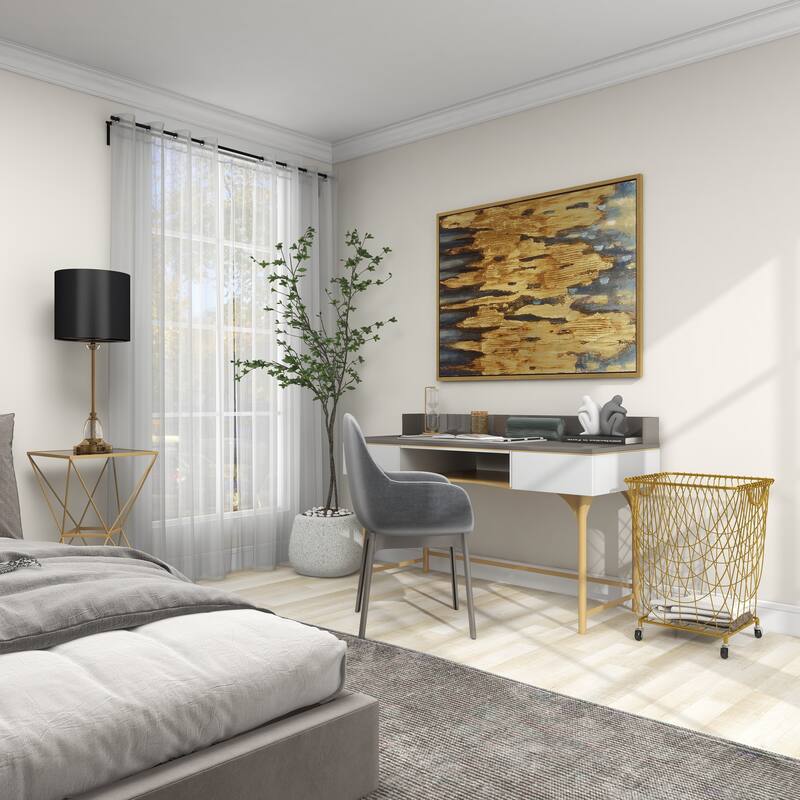 CosmoLiving by Cosmopolitan 26x16 Metal Rolling Storage Basket - 16"L x 16"W x 24"H