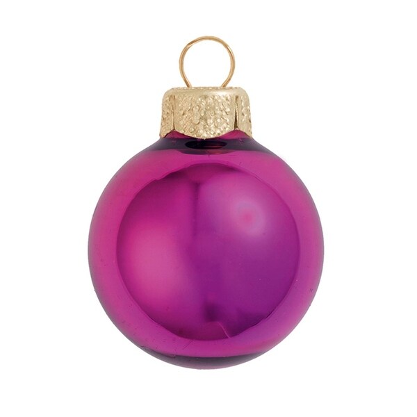 8ct Shiny Raspberry Pink Glass Ball Christmas Ornaments 3.25 8ct Shiny Raspberry Pink Glass Ball Christmas Ornaments 3.25