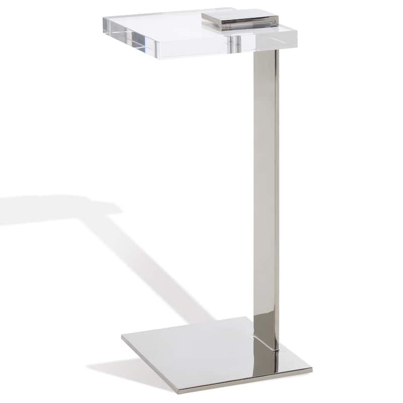 SAFAVIEH Couture Shiloh Acrylic Drink Table - 9.8" W x 9.8" L x 24" H - 10Wx10Dx24H