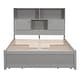 preview thumbnail 7 of 51, Full Size Platform Bed with Storage Headboard, Charging Station and Drawers