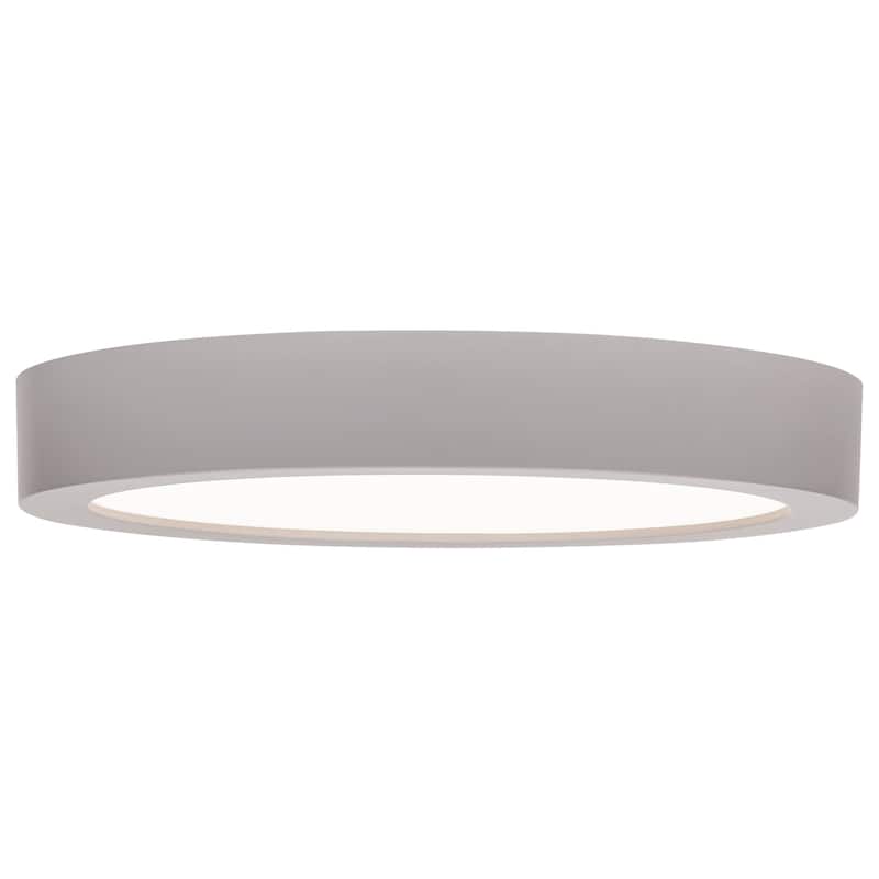 Access Lighting Ulko Exterior - Outdoor Flush Mount - Small - Silver Finish - Frosted Acrylic