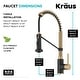 preview thumbnail 49 of 147, Kraus Bolden 2-Function 1-Handle Commercial Pulldown Kitchen Faucet