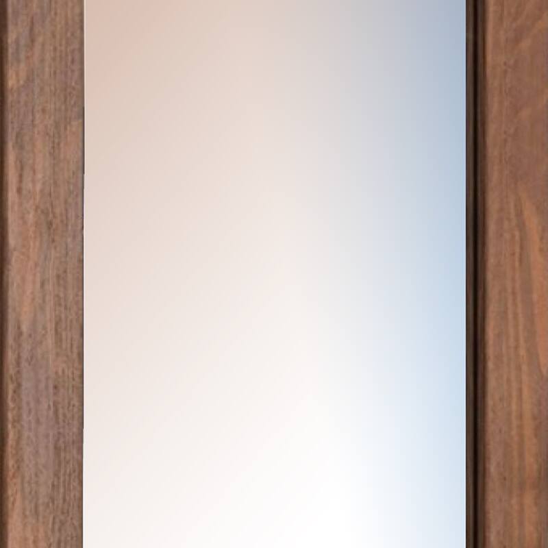 Stav Dresser Mirror, Rectangular Frame, Mahogany Brazilian Pine Wood - Mahogany Brown