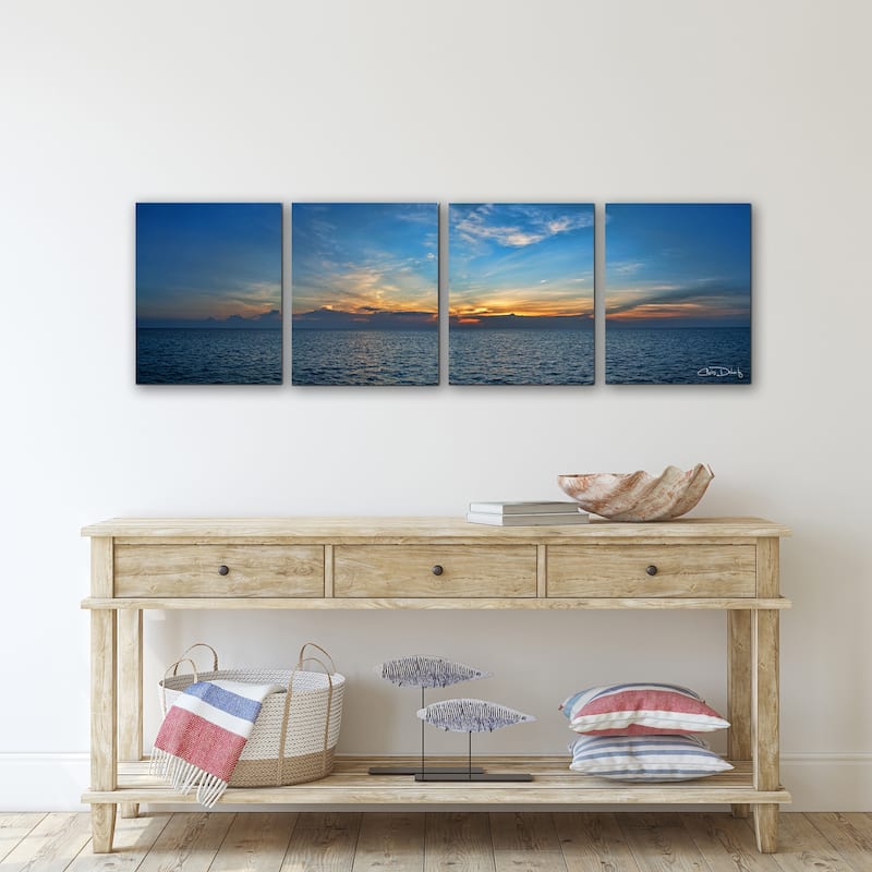 Ready2HangArt 'Bahamas Sunset' 4-Piece Canvas Wall Art Set