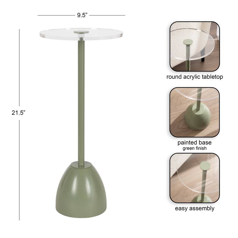 Kate and Laurel Acari Round Drink Table