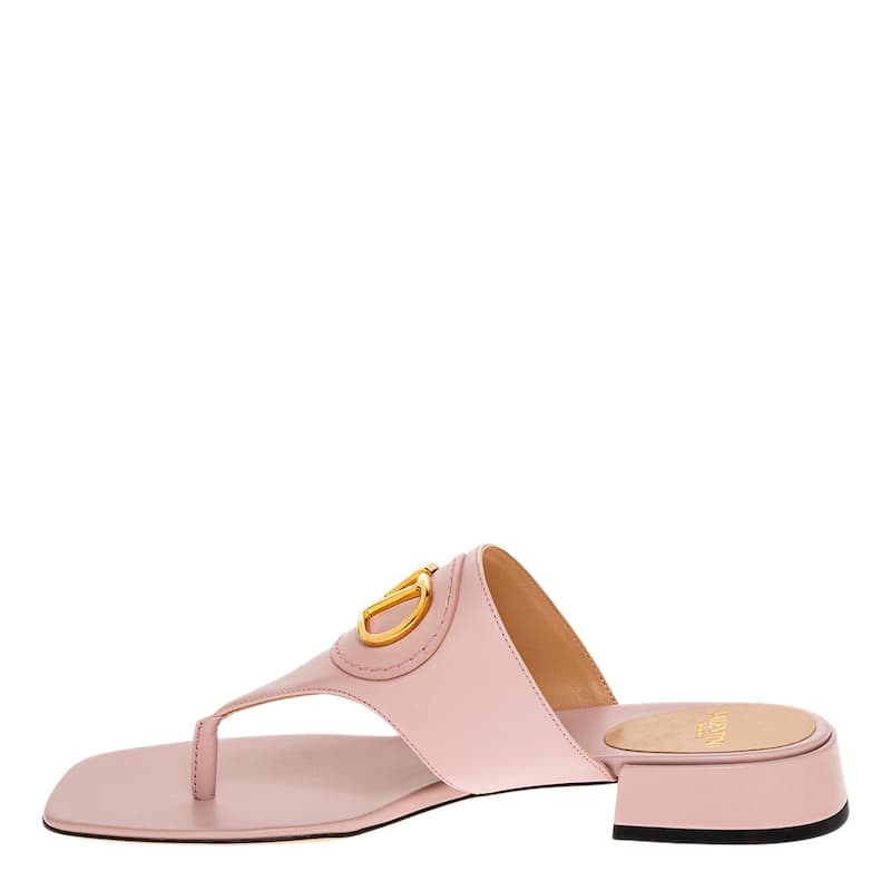 Valentino Vlogo Slides in Leather