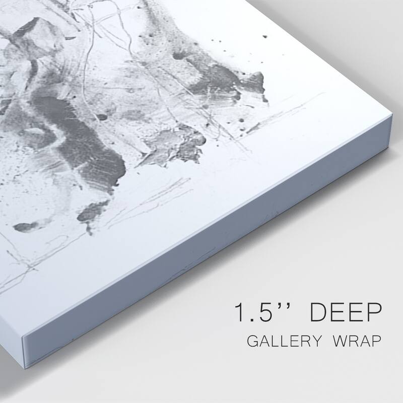 Graphite Abstract I Premium Gallery Wrapped Canvas - Ready to Hang