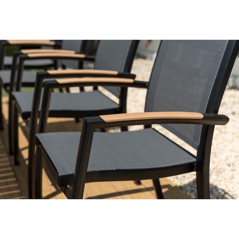 Amazonia Secthue Aluminum Outdoor Patio Dining Chairs