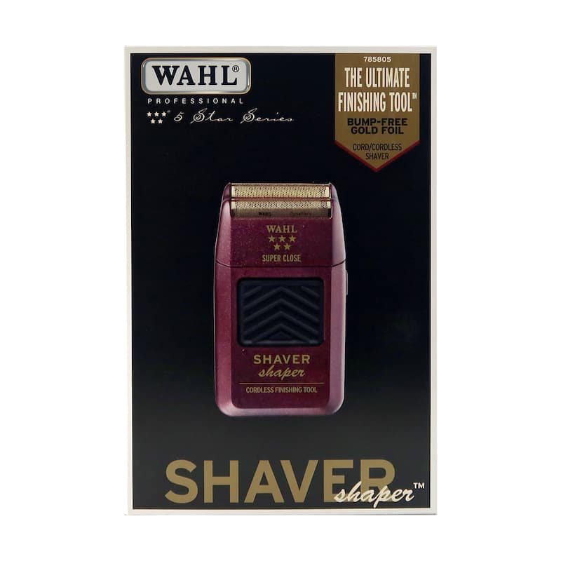 Wahl Professional 5-Star Series Rechargeable Shaver/Shaper #8061-100 + Wahl Flat Top Comb White #3329-100 - Red