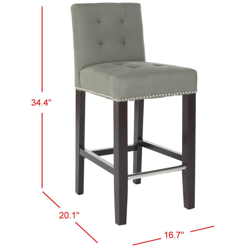 SAFAVIEH Lashunda 24-inch Counter Stool - 16.7" W x 20.1" L x 34.4" H - 17Wx20Dx34H
