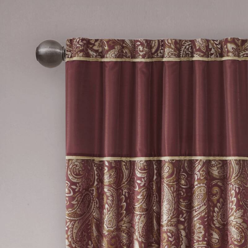 Madison Park Whitman Jacquard Curtain Panel Pair