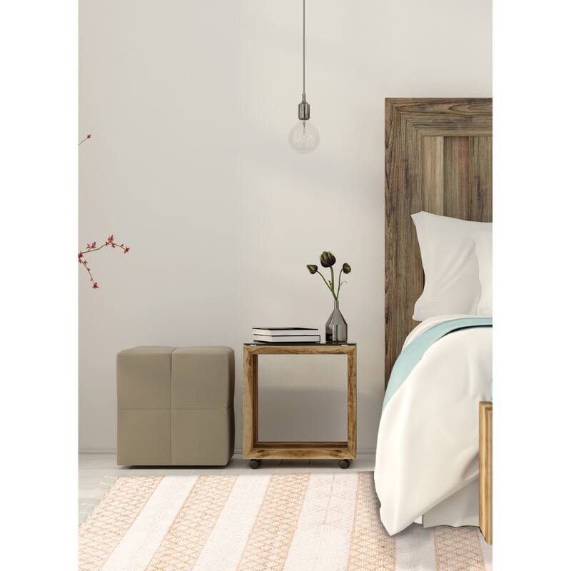 ECARPETGALLERY Braid weave Sienna Tan Wool Rug - 5'2 x 7'6