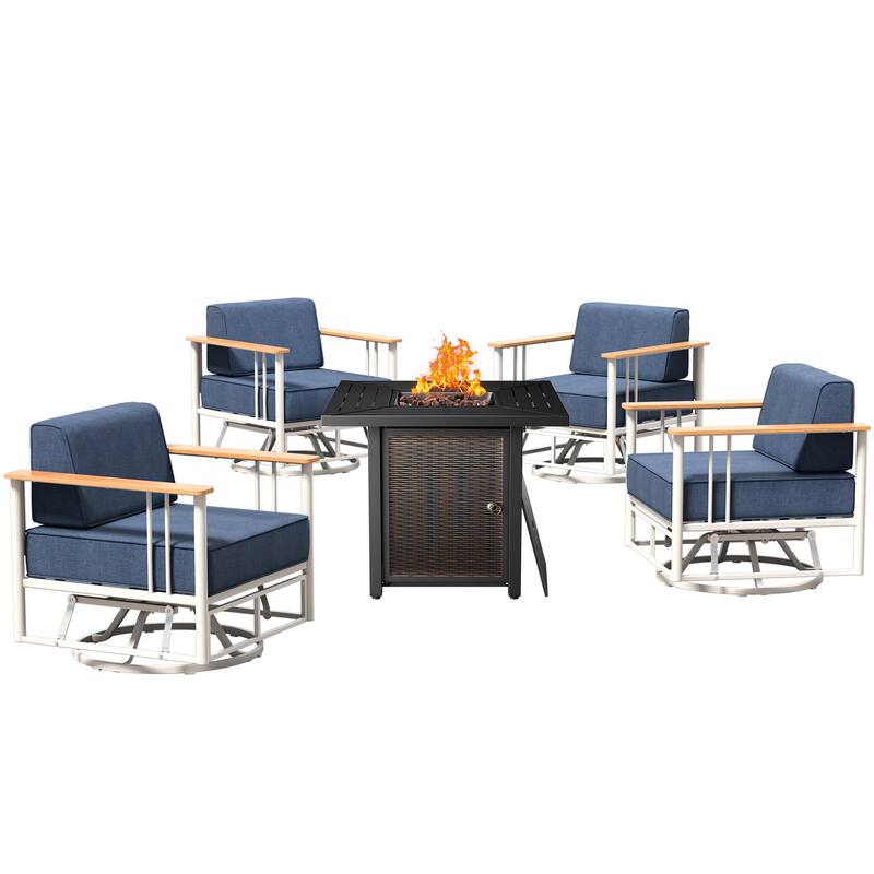Outdoor Patio Funiture Set with Extra-Thick Seat cushion