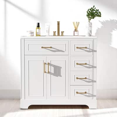 Modern 36 Inch Freestanding Bathroom Vanity with Undermount Sink, Elegant Design, Ample Storage
