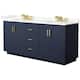 Option Dark Blue / Giotto Quartz Top / Brushed Gold