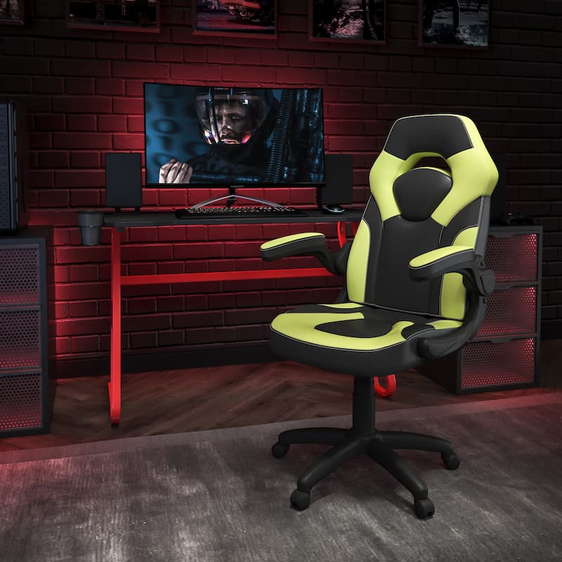 Gaming Desk and Chair Set with Cup Holder and Headphone Hook - Desk Bundle