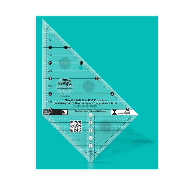 Grid Set Triangle Creative Grids Multi Size Triangle 45 and 90 Degrees Quilt Ruler - Bed ...