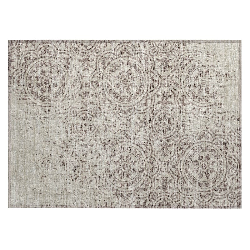 Machine Washable Indoor/ Outdoor Chantille Suzani Vintage Rug