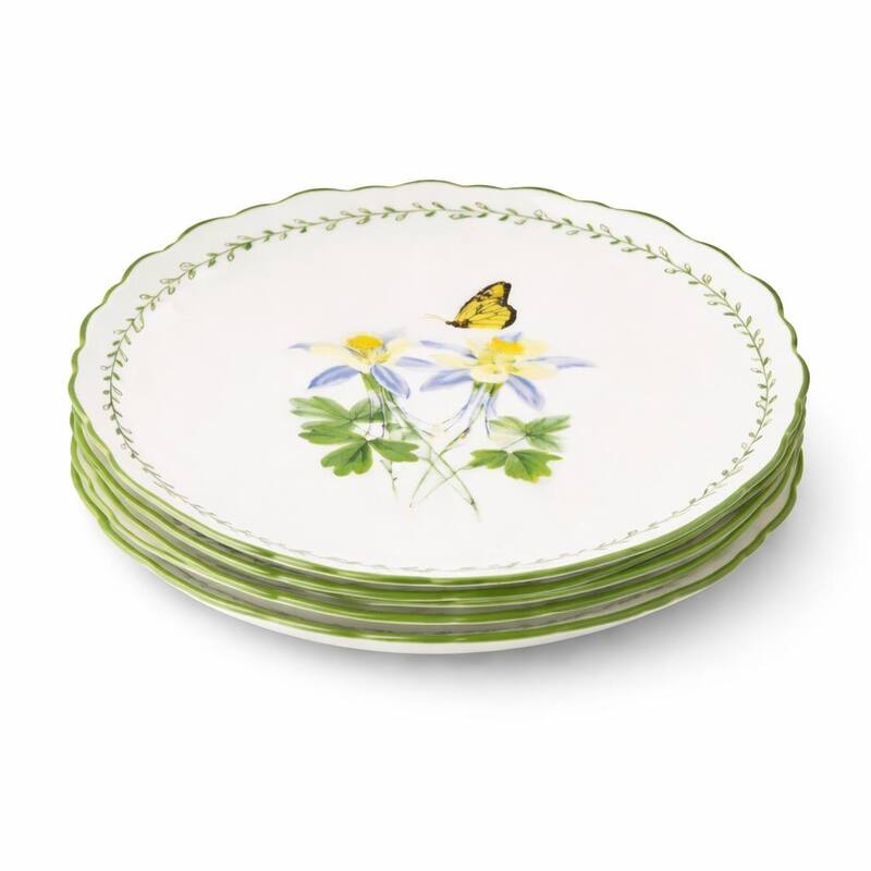 Certified International Mirabella 8.5" Salad/Dessert Plates, Set of 4 Assorted Designs - 8.50"L x 8.50"W x 0.88"H