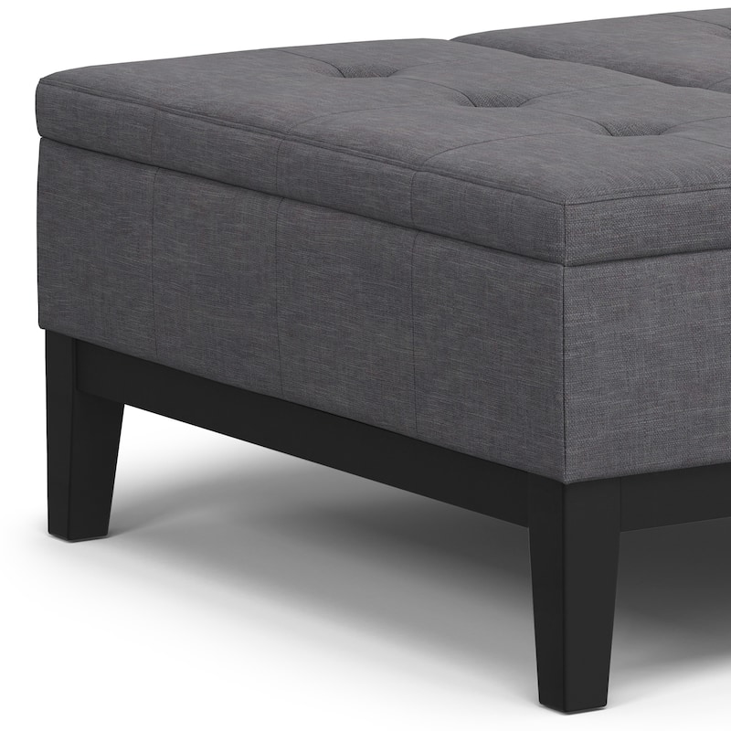 WYNDENHALL Lancaster 36 inch Wide Contemporary Square Storage Ottoman