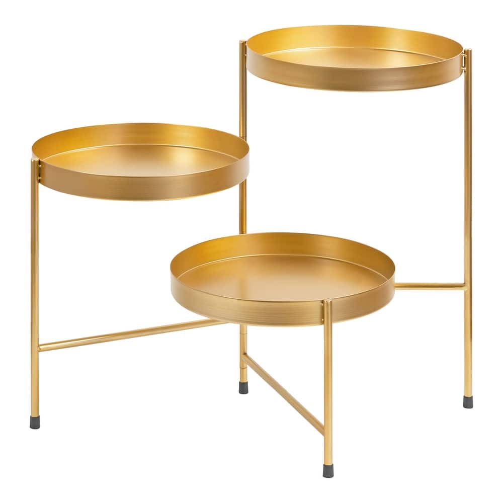 Kate and Laurel Finn Tiered Metal Plant Stand - 13x13x22